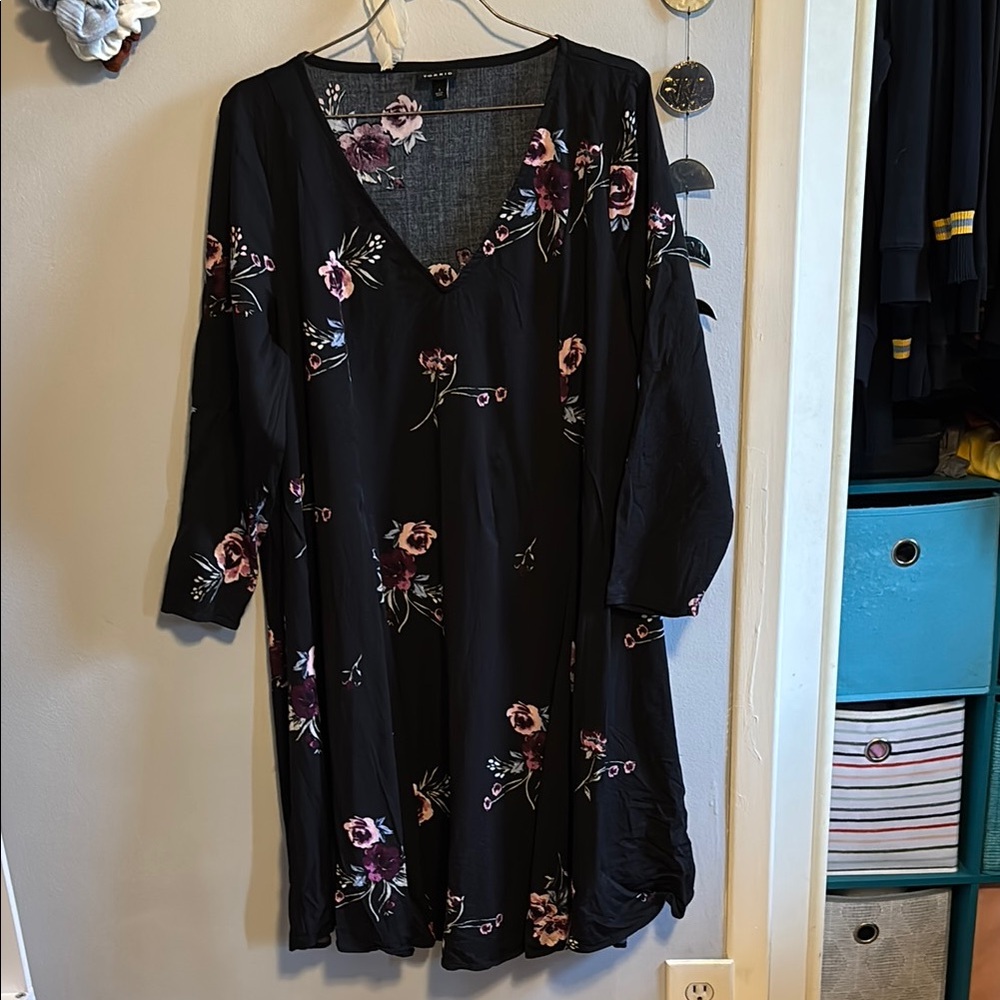 Torrid Black Dress with Floral Print